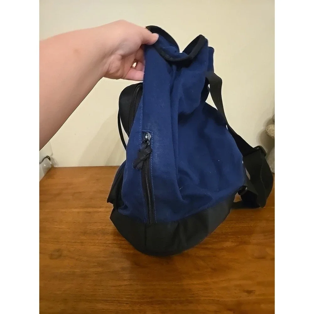 Polo Ralph Lauren Sport Teddy Bear Sling Backpack Bag Blue Canvas Vintage Y2K
